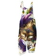 thumbnail image 3 of Fgvctg Mardi Gras Jumpsuits for Women Dressy Wide Leg Pant Carnival Party Spaghetti Straps Festival Mask Graphic Jumpsuit Sleeveless Bib Overalls Sprimg Romper Clothes With Pockets White S, 3 of 3