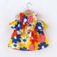 thumbnail image 5 of Vestido Para Niñas Ropa Para Bebés Ropa De Verano Para Niños Pequeños Vestido De Algodón Con Estampado Floral Vestido Con Hombros Caídos Con Volantes Amarillo Odeerbi LM103-2060, 5 of 9