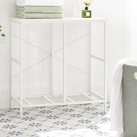 XiHuaZhaoChen   Floor Standing Laundry Cabinet Storage Sorter with Removable Baskets Bathroom Storing Shelf Rack Simple Design