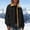 Black, variant on WIZUTIZ Women's Corduroy Zip Up Jacket Turndown Collar Button Pockets Long Sleeve Hoodless Casual