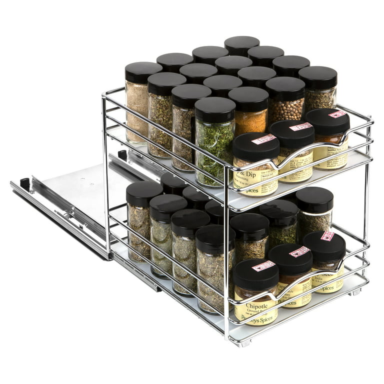 Pull Out Spice Rack Organizer for Cabinet , Slide Out Seasoning