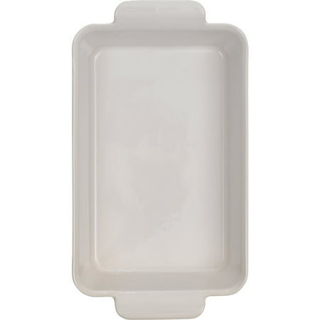 

1PACK Goodcook 2.3 Qt. Rectangle White Stoneware Baking Dish with Handles