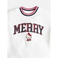 thumbnail image 6 of Hello Kitty Girls Long Sleeve Graphic Varsity Crewneck Pullover, Sizes 4-12, 6 of 7