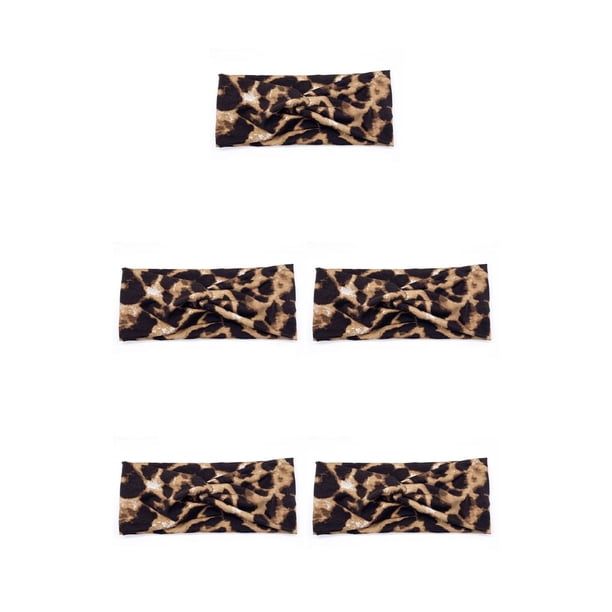 Minnieouse Diadema de ganchillo con estampado de leopardo, banda para la cabeza deportiva, diademas antideslizantes de alta elasticidad para deportes con Type2 NO2 Minnieouse CBP393801