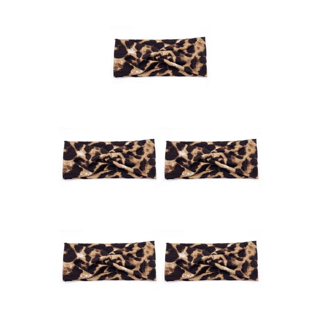Minnieouse Diadema de ganchillo con estampado de leopardo, banda para la cabeza deportiva, diademas antideslizantes de alta elasticidad para deportes con Type2 NO2 Minnieouse CBP393801