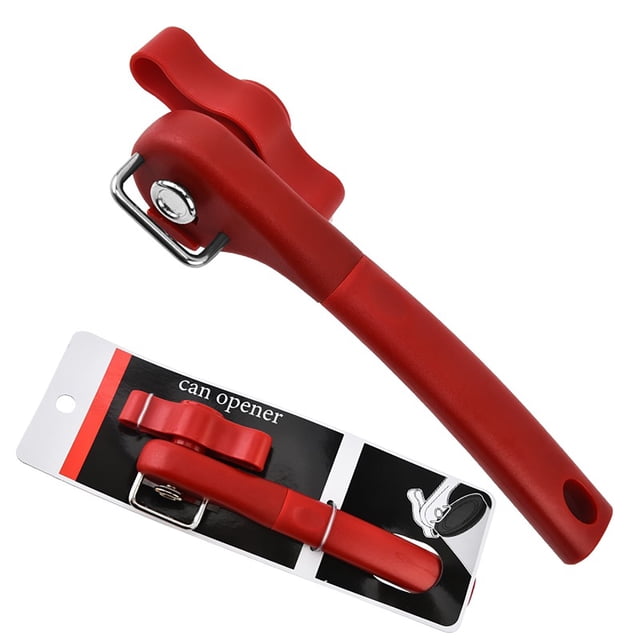 Under 10 Bottle&Can Openers Can Opener & (Black & Silver) Manual Easy Grip Single Handle Tin Opener Multipurpose Kitchen Tool W/Smooth Edge Cutter & Easy Turn Knob Lid Top