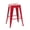 Red + Set of 2 + Iron#84, variant on Space Saving Counter Height Bar Stools Set of 2, 24 Inch Backless Metal Bar Stools for Kitchen Island, Emerald Green Non-Stackable Detachable Easy Assembly