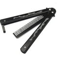 thumbnail image 1 of Butterfly Comb, Stainless Steel Butterfly Trainer Knife Comb Rotating Hair Comb-, 1 of 3