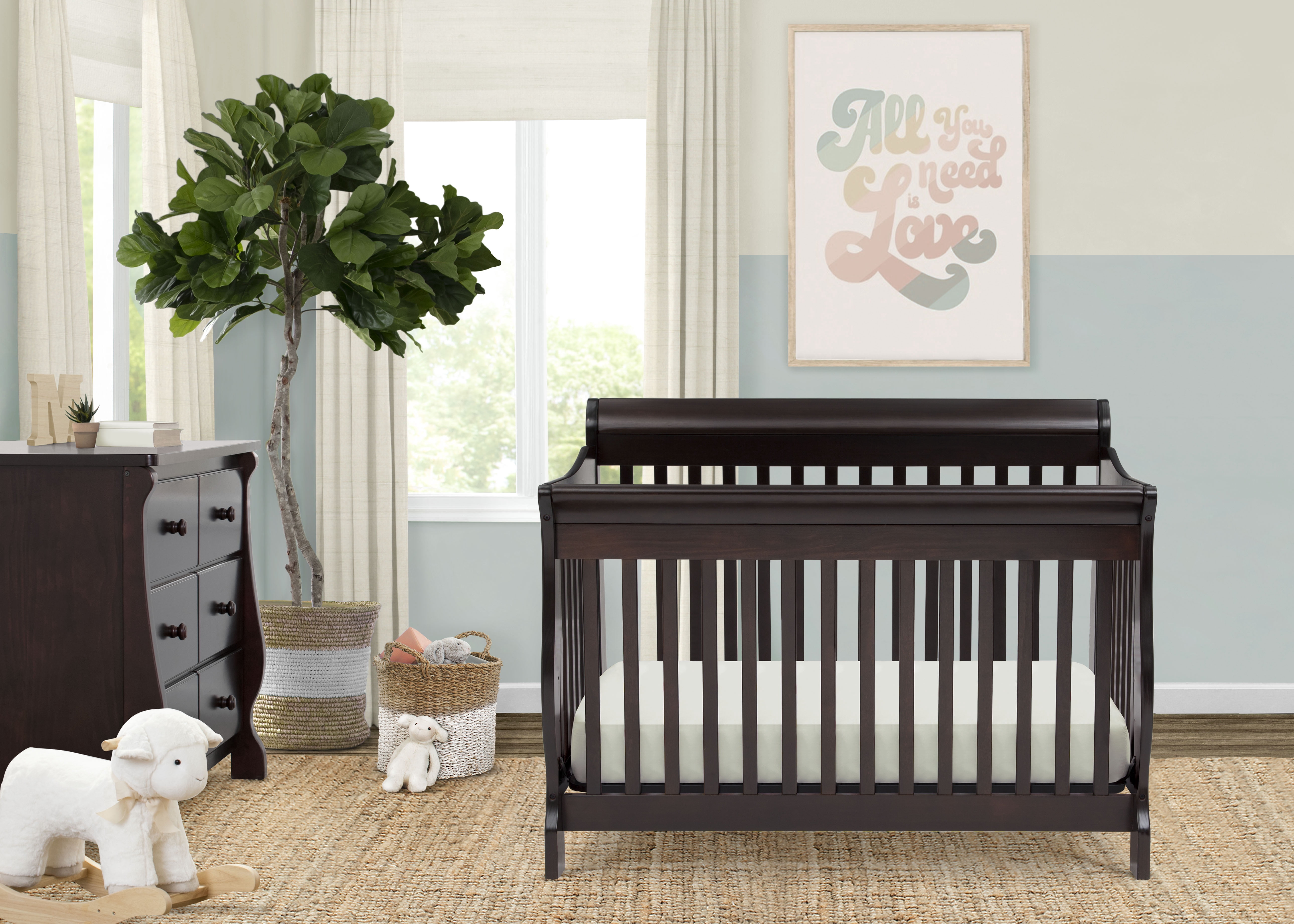 Delta Children Canton 4-in-1 Convertible Crib Dark Chocolate
