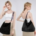 thumbnail image 7 of LinYooLi Corduroy Tote Bag Hobo Bags for Women Large Crossbody Bag Boho Shoulder Handbag Guitar Strap Purse, 7 of 7