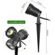 thumbnail image 2 of Iluminación LED para exteriores para exteriores, 5 W, resistente al agua, luces de grado, focos LED COB con soporte para pinchos para lámpara decorativa de césped, 3 enchufes de EE. UU., 6500 K, luce JAMW Sencillez, 2 of 5