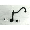 thumbnail image 2 of Kingston Brass KS1025PX Heritage Two-Handle Wall Mount Roman Tub Faucet, Oil Rubbed Bronze, 2 of 8
