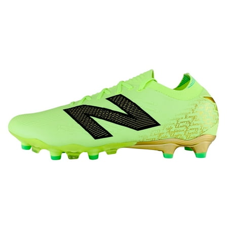 New Balance Tekela Pro Low FG v4+ x Raheem Sterling Green Gold Men's Firm Ground Soccer Cleats ST1FLE45, Men's U.S. Shoe Size 11