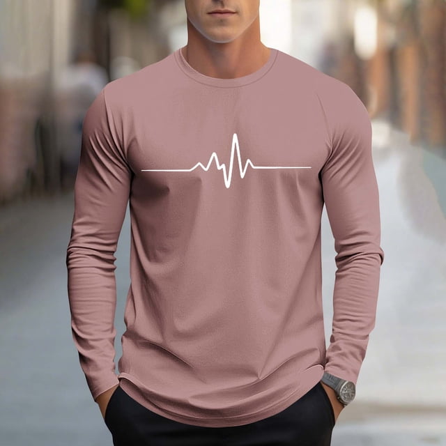 Blusas y camisas de manga larga con cuello redondo, moda casual para hombre, estampado deportivo, blusas de manga larga con cuello redondo, camisas para hombre, blusa de poliéster