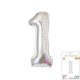 thumbnail image 1 of Embalaje de tarjetas de papel de 40 pulgadas con forma digital grande, venta al por mayor, decoración de fiesta de cumpleaños, globo de película de aluminio, 1 of 6