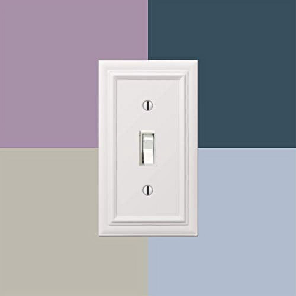 Amerelle Continental Single Phone Cast Metal Wallplate in White