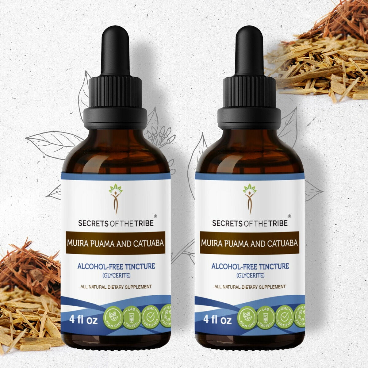 Muira Puama and Catuaba Tincture AlcoholFREE Extract, Organic Muira