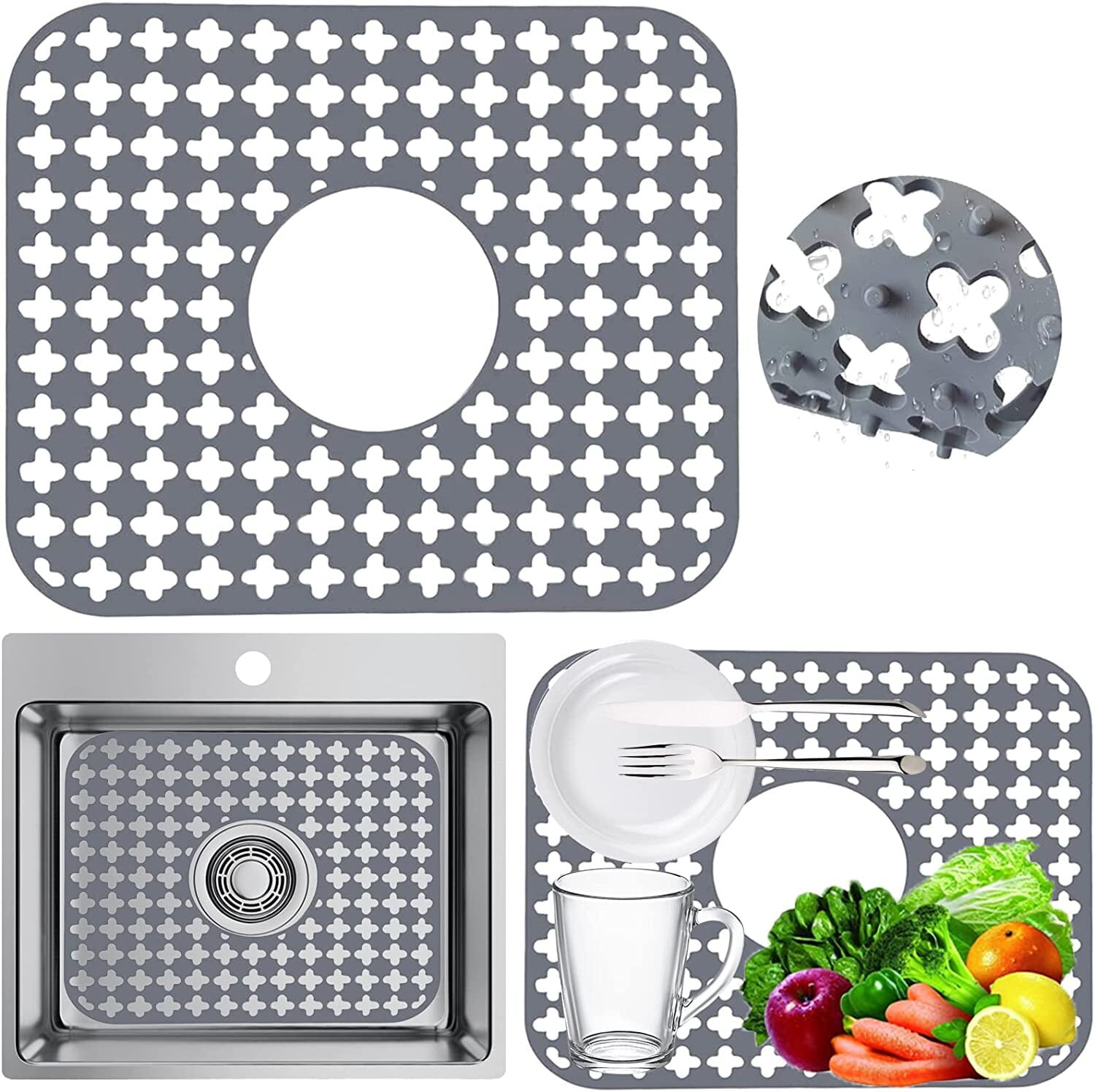 Farm Sink Protector, DFDLU Folding Heat Sink Rack for Bottom of Sink