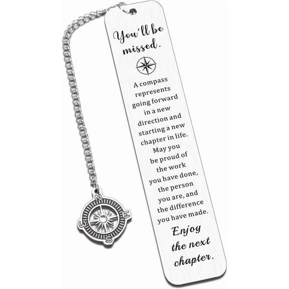 Farewell Gifts for Coworkers Leaving Gifts for Women Goodbye Gift for Coworkers Going Away Gift for Coworker Women Friends Boss You Will Be Missed Retirement Compass Bookmarks for Book Lovers New Job