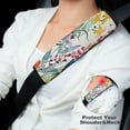 thumbnail image 2 of WYYP Flowers Plants Watercolor Painting Car Interior Decor Safety Seatbelt Protector 1Pcs, 2 of 5