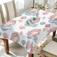 thumbnail image 4 of 60x108 Inch Tablecloth Polyester Square Tablecloth for Home Kitchen Dinner Decor Pastel Colors Mermaid, 4 of 9