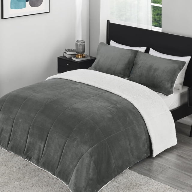 UltraSoft Twin Comforter Set with Pillow Sham Piece Set Plush Warm Fall Winter Bedding Comforter Sets