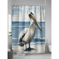 thumbnail image 5 of Shower Curtain, Pelican Ocean Modern Bird Washable Shower Curtain with Hooks Bath Decor Fabric Shower Curtains for Bathroom, Hotel, Stalls, Bathtubs, 72x96 Inch, 5 of 6