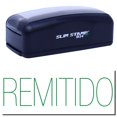 thumbnail image 1 of Large Pre-Inked Remitido Stamp, Slim 1854, Ultra Slim Design, Impression Size 1-13/16" by 2-1/2", Up to 25,000 Impressions - Green Ink, 1 of 10