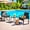 Black, variant on 3-Piece Outdoor Patio Furniture Set, Modern Textilene Conversation Set with Coffee Table, All-Weather Bistro Set for Lawn, Balcony, Backyard, and Porch, Gray