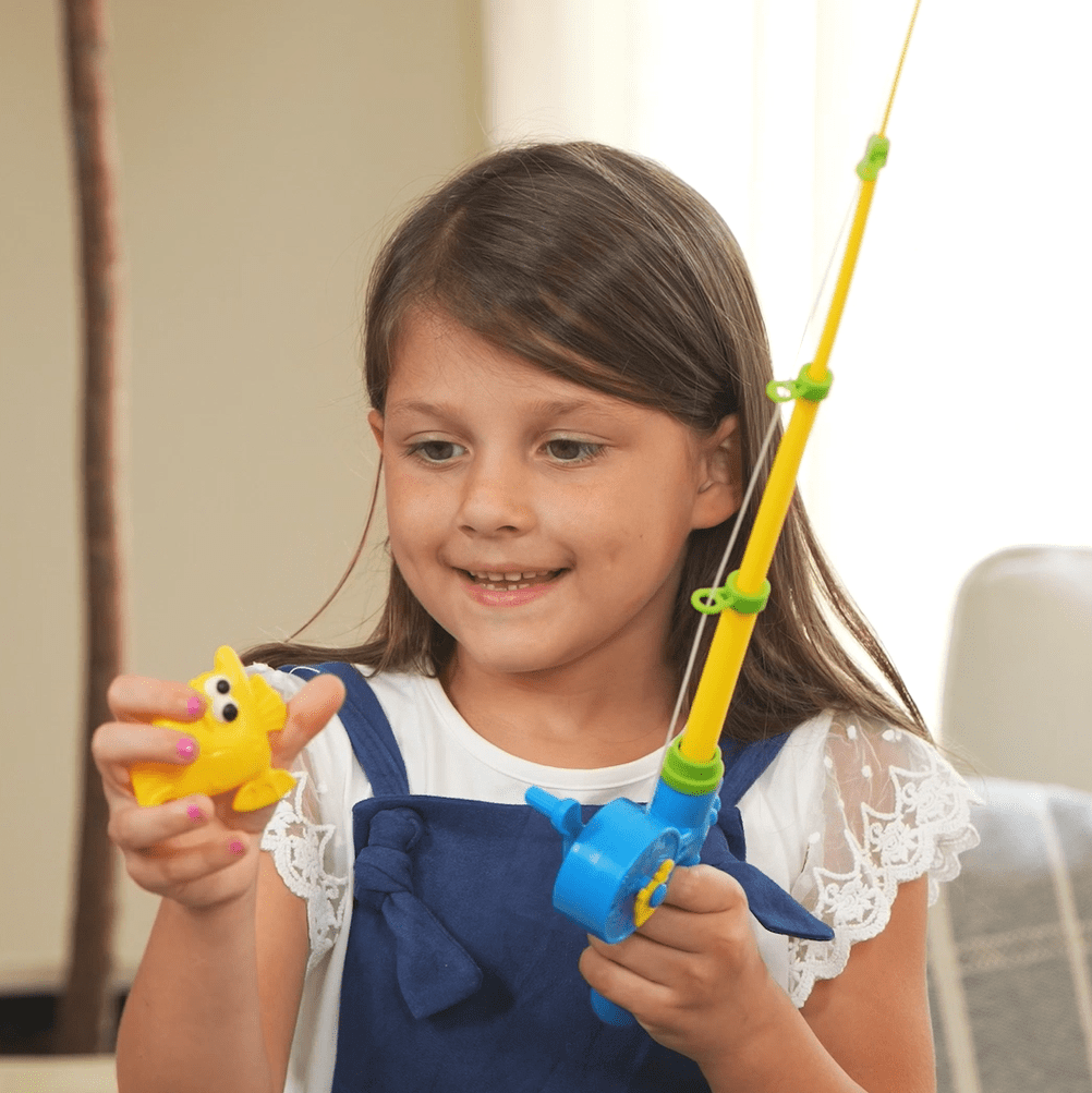 Pressman Let’s Go Fishin’ 123 in the Sea! Kid's Game - Practice Numbers, Shapes, Colors