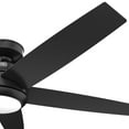 thumbnail image 6 of Hunter 52 inch Indoor Ceiling Fan with LED Light and Remote Control - Black Ceiling Fan, Standard Mount, 5 Blades, For Bedroom, Living Room, or Kitchen, Quiet - Zayden 51694, Matte Black, 6 of 17