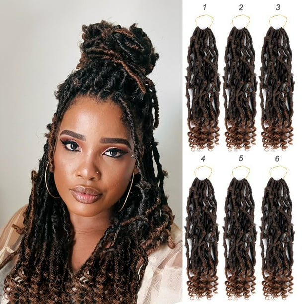 YAMI Braid Hair Faux Locs 18 Inch Soft Locs Crochet Hair Extension Pre
