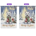 thumbnail image 2 of Merry Christmas West Highland White Terrier Snowy Winter with Tree Decorations House Flag 28x40in Double Sided Westie Westy Dog Lover Outdoor Decor - 12020, 2 of 5