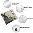 thumbnail image 6 of nygtbtfer 2Pack Vintage Stripe Spring Easter Rabbits Cute Pillow Covers Rustic Farm Animals Rabbit Plants Leaves Throw Pillow Cushion Case Cover for Home Sofa  (PV-Rabbits) 24x24in, 6 of 7