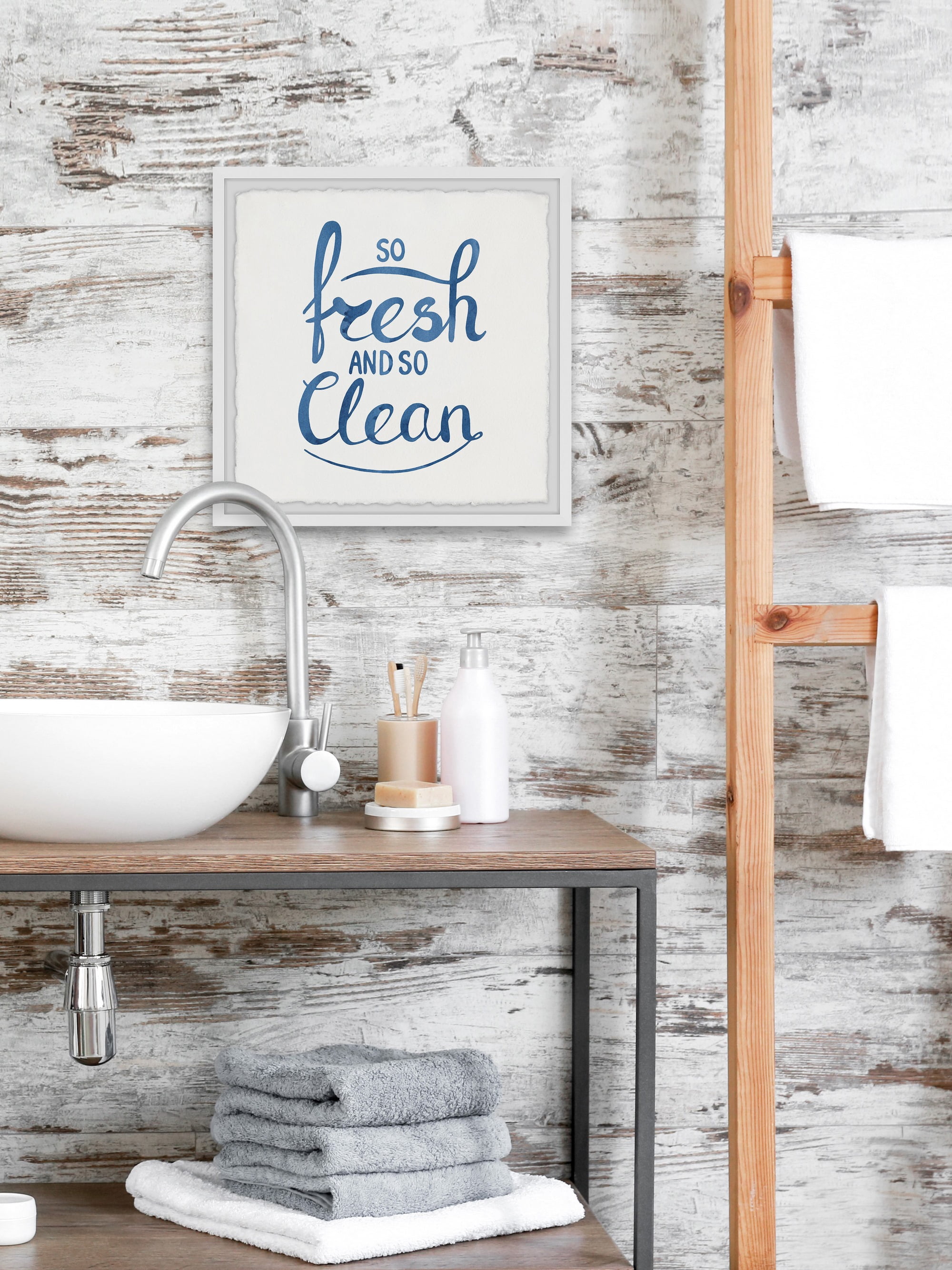 Marmont Hill So Fresh and Clean Framed Wall Art