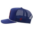 thumbnail image 3 of Pabst Blue Ribbon Embroidered Logo Snapback Hybrid Bill Trucker Hat, 3 of 5