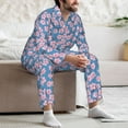 thumbnail image 7 of Sikiie Orchids Flowers Mens Pajama Set, Soft Warm Long Sleeve Sleepwear, Cozy Button-Down Pjs for Men-XX-Large, 7 of 7
