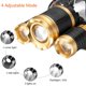 thumbnail image 5 of Nuevo 1800 lúmenes 3x T6 LED 4 modos faro noche pesca correr ciclismo Camping senderismo viaje al aire libre faro antorcha luz de trabajo Soledad Linterna LED, 5 of 10