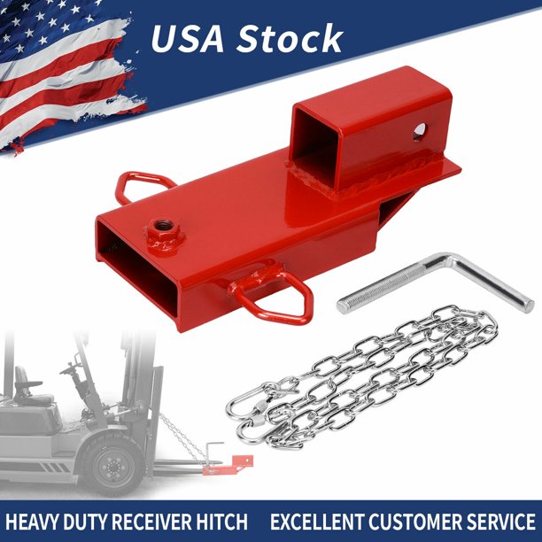 2" Clamp On Forklift Hitch Receiver Pallet Fork Trailer Towing Adapter