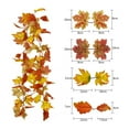 thumbnail image 1 of Autumn Maple Leaf Berry Pumpkin Garland Window Wicker Decoration Door Hang, 1 of 2