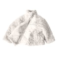 thumbnail image 1 of Gibobby Chamarra niñaChaqueta de moda para niñas pequeñas, otoño invierno, cárdigans para niños pequeños, chaquetas de forro polar ligeras y borrosas, ab(Blanco, 6-7 Años), 1 of 4