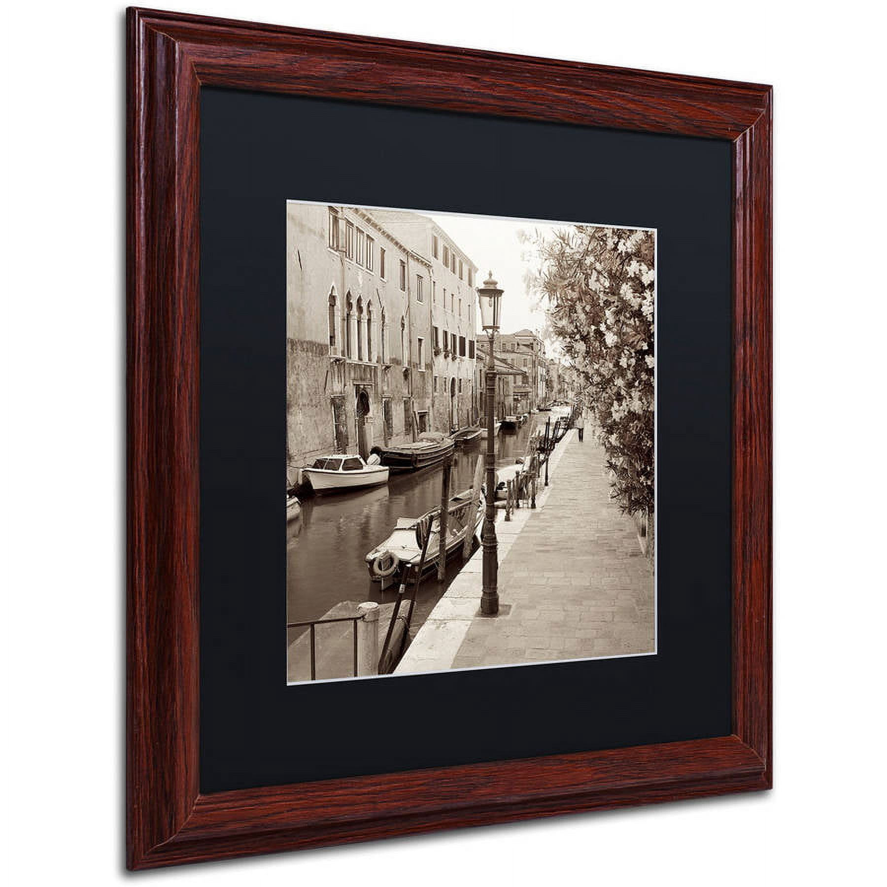 Trademark Fine Art "Venezia VII" Canvas Art by Alan Blaustein, Black Matte, Wood Frame