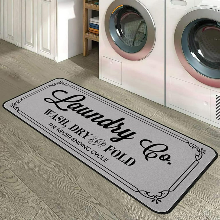 Laundry Room Area Rug Non Slip Floor Mat Long Oriental - Temu