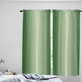 thumbnail image 4 of Forest Green Ombre Window Curtains 84 Inch Length, Rustic Green Color Gradient Rod Pocket Kitchen Window Treatments Drapes for Bedroom, Cafe, Living Room, 2 Panels, 52 W x 84 L, 4 of 5