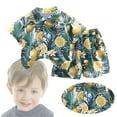 thumbnail image 2 of JLFKNG Summer Toddler Boys Short Sleeve Coconut Tree Printed Tops Shorts 2PCS Outfits Sets For Kids Clothes Sets Lovely Loose Fit Beachwear, 2 of 5