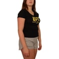 thumbnail image 2 of Camiseta con gráfico de dos peleas de título de UFC 215 para mujer, negra, pequeña, 2 of 5