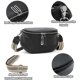 thumbnail image 5 of Bolso bandolera Damen Leder Bauchtasche, Schultertasche Umhngetaschen Damen, Bolso bandolera Breiter Gurt Mode Mit Abnehmbar Schultergurt, Schwarz, 5 of 5
