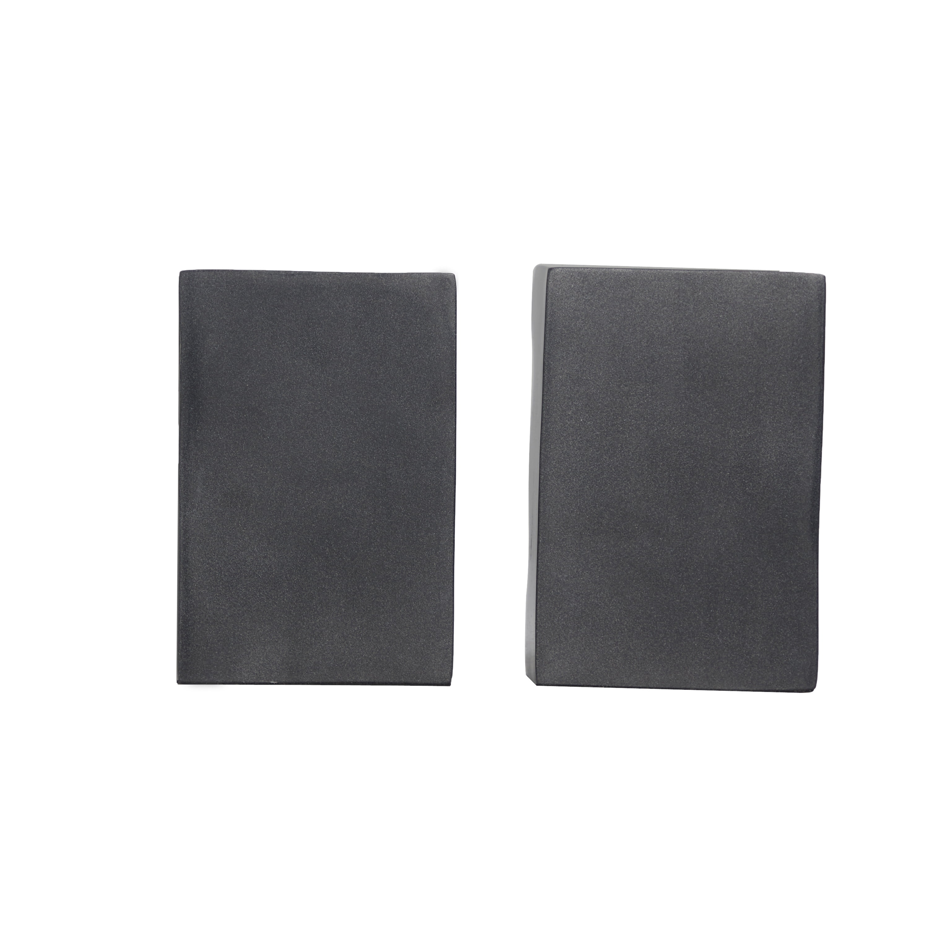 DecMode 4" Wave Inspired Dark Gray Aluminum Bookends (Set of 2)