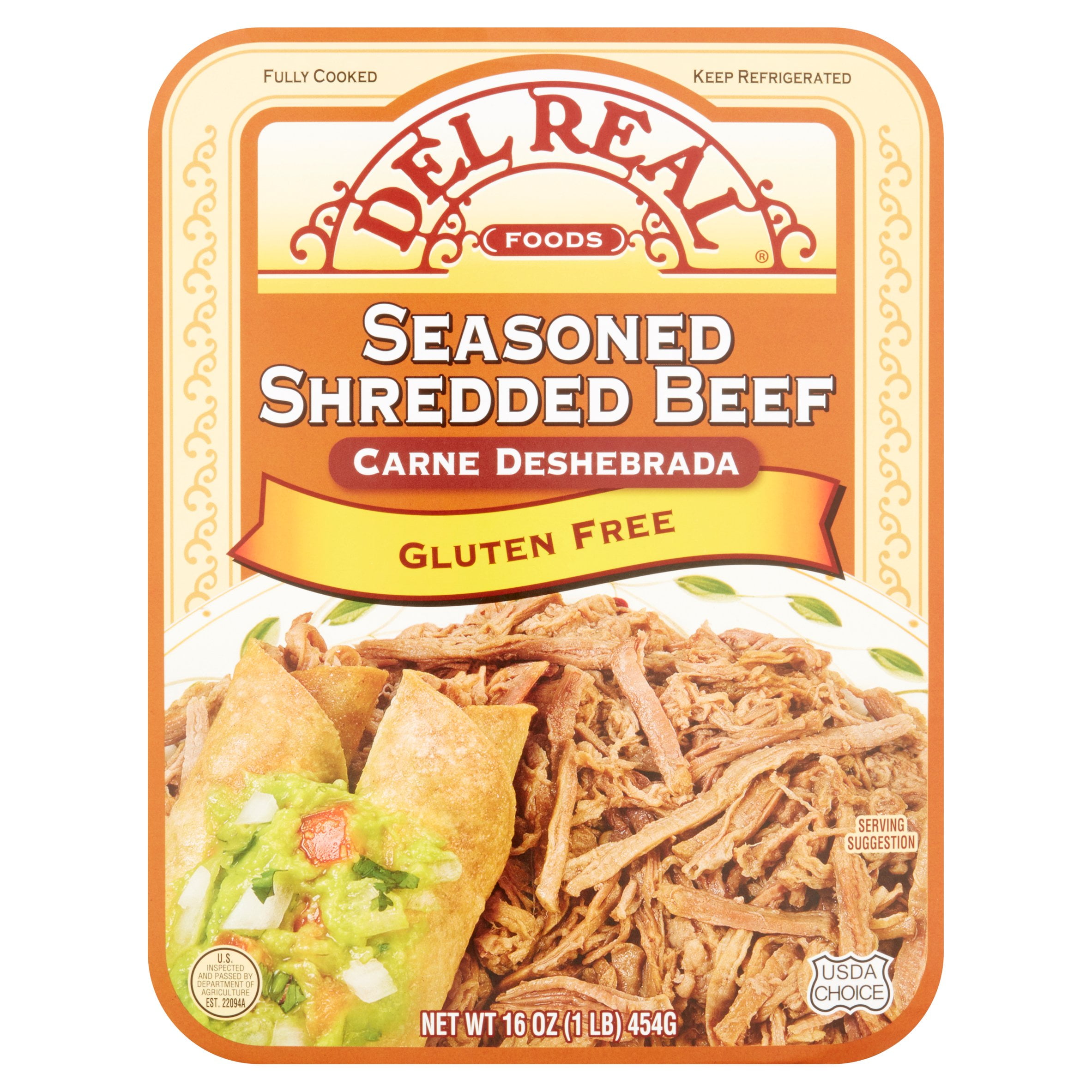 Del Real Foods Seasoned Shredded Beef, 16 oz by Del Real Foods