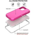 thumbnail image 7 of iPhone 12 Heavy Duty Case {Shock Proof Case with 3 Layer Rubber, Shatter Resistant, [Tough Armour] Rugged Case Compatible for iPhone 12} Pink, 7 of 7